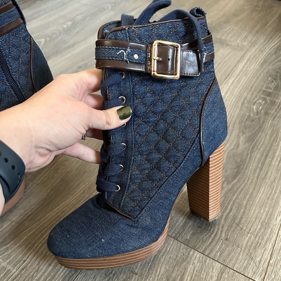 Denim Style Heels - Picture 2 of 5